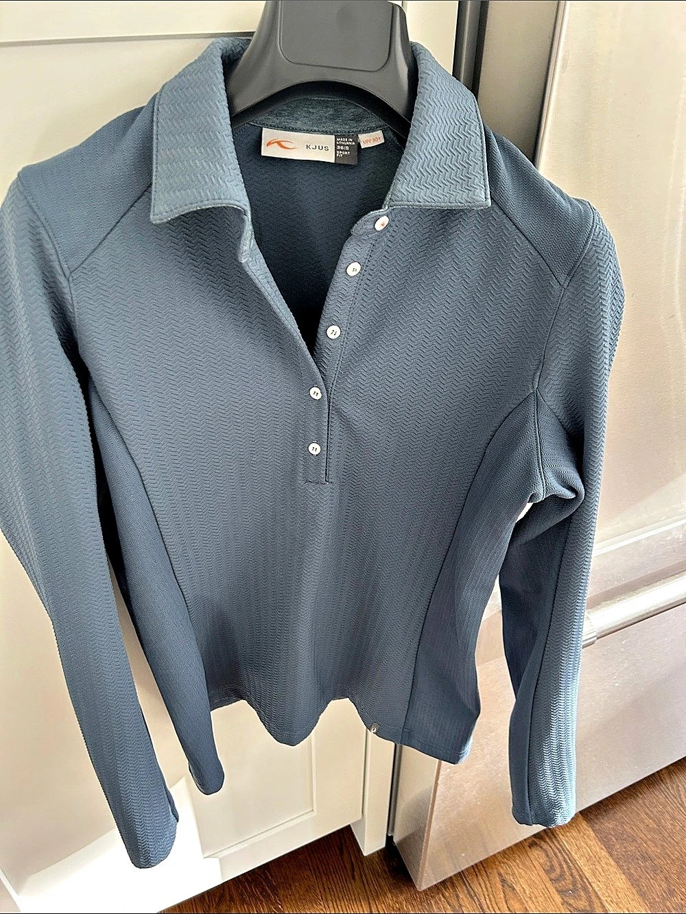 KJUS Long Sleeve Polo Blue Size Small Like New